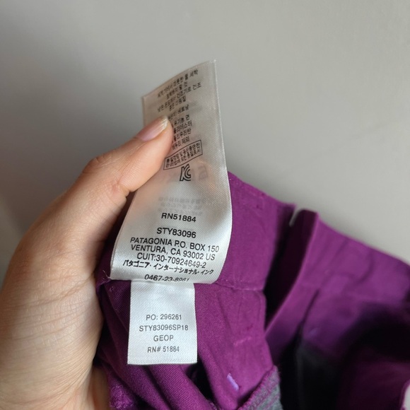 Patagonia Purple Organic Cotton Capris Pants - 8 - Picture 15 of 15